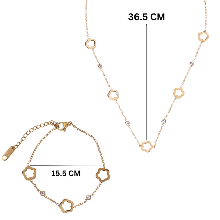 Stellar Elegance Celestial Necklace & Bracelet Set