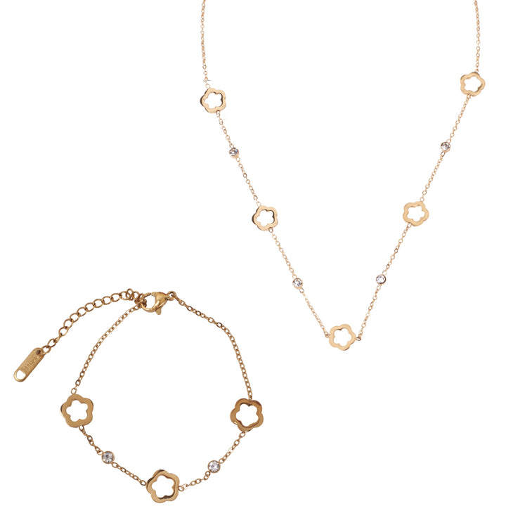 Stellar Elegance Celestial Necklace & Bracelet Set