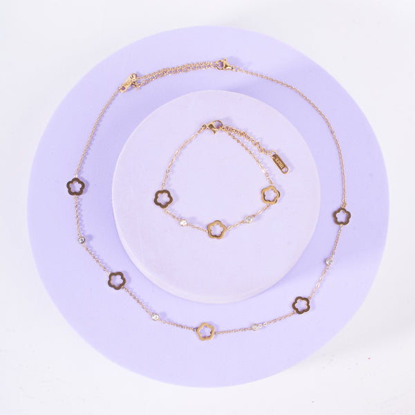 Stellar Elegance Celestial Necklace & Bracelet Set