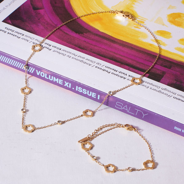 Stellar Elegance Celestial Necklace & Bracelet Set