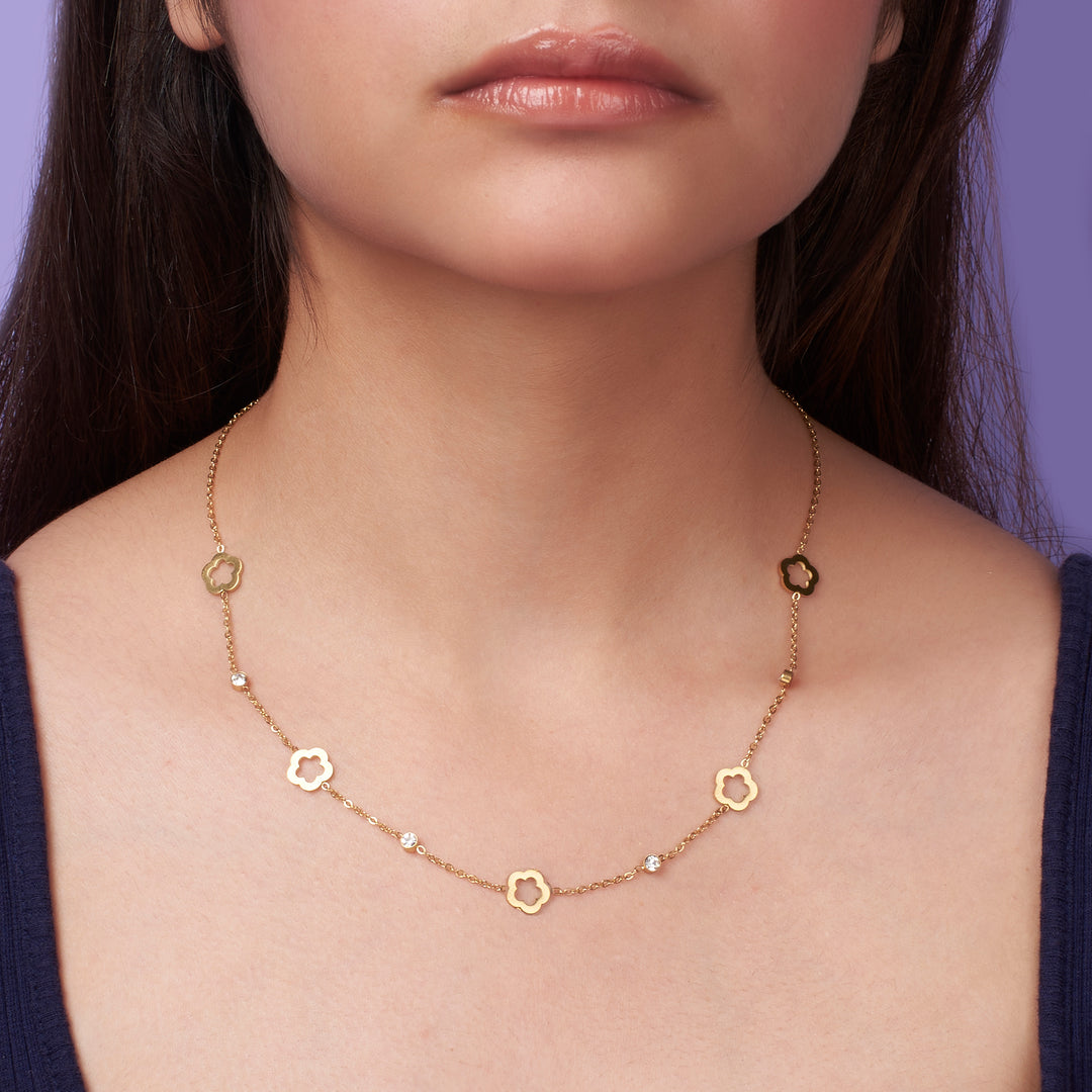 Stellar Elegance  Gold Necklace