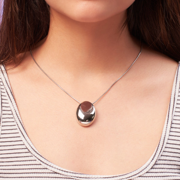 Golden Majesty Silver Necklace