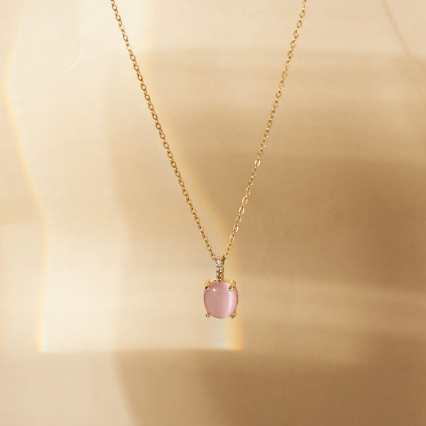 Blush Opal Gold Necklace