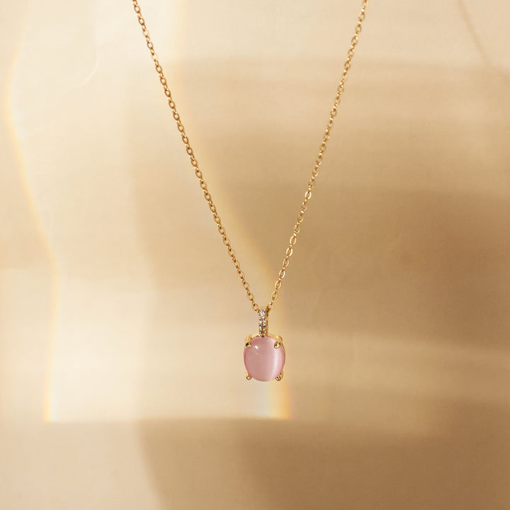 Blush Opal Gold Necklace - Salty Accessories