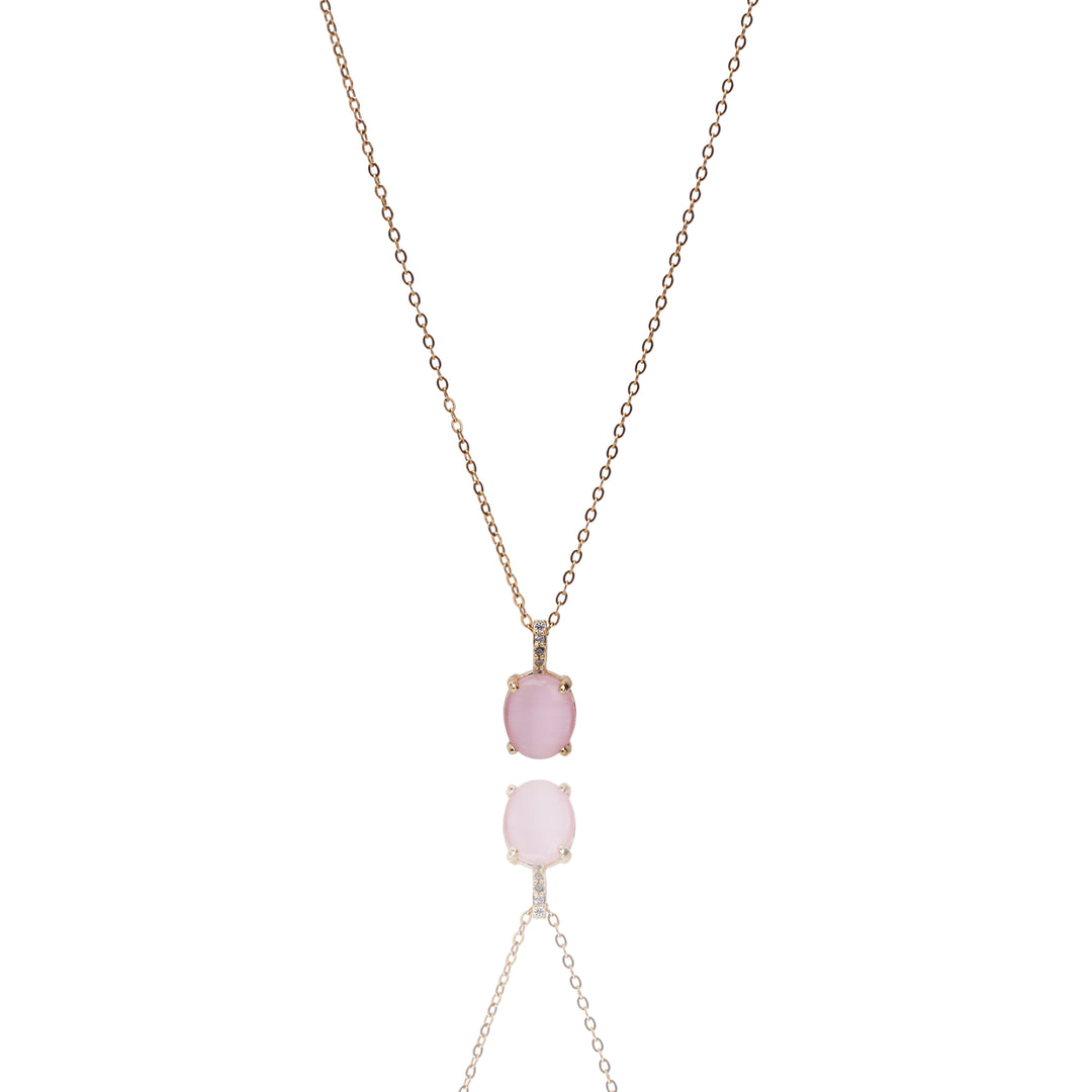 Blush Opal Gold Necklace - Salty Accessories