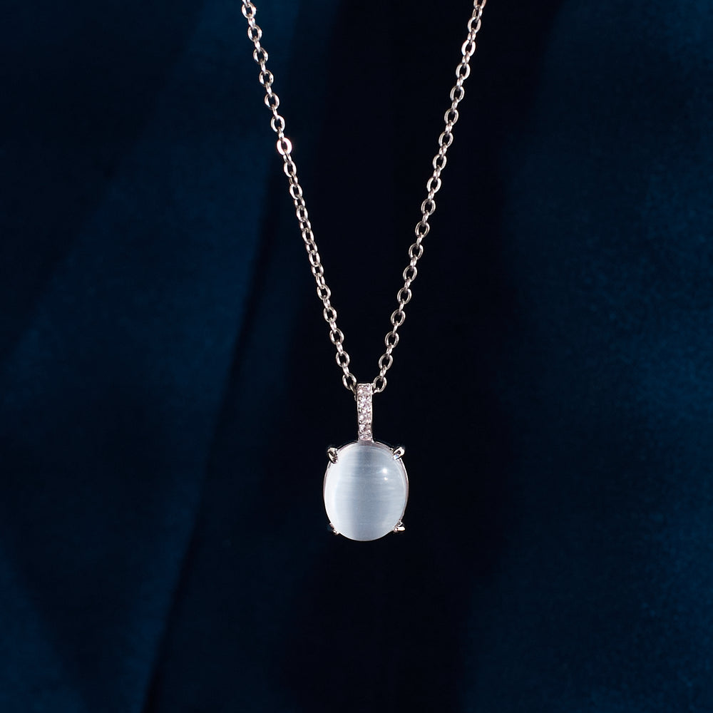 Frosty Opal Silver Necklace - Salty Accessories