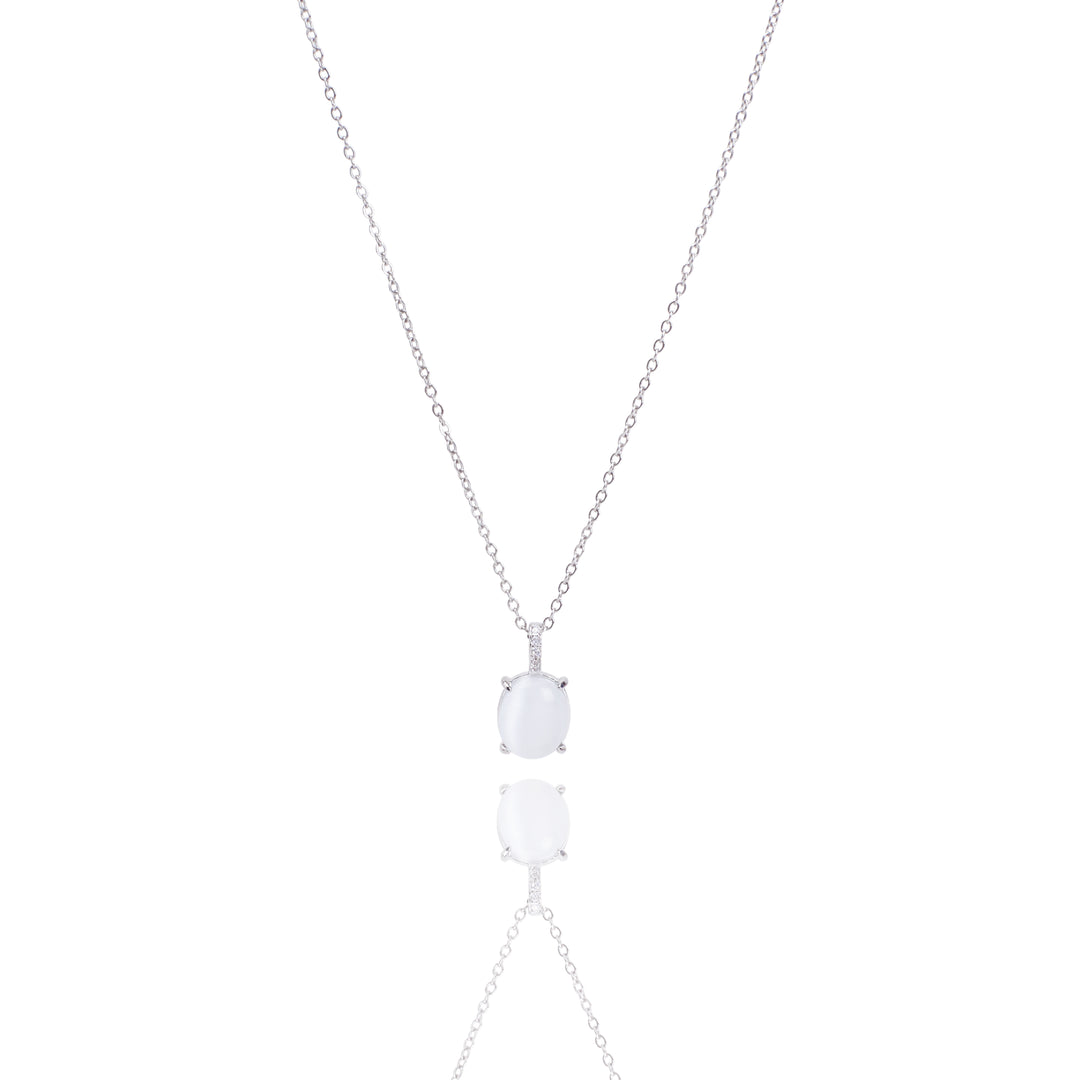 Frosty Opal Silver Necklace - Salty Accessories