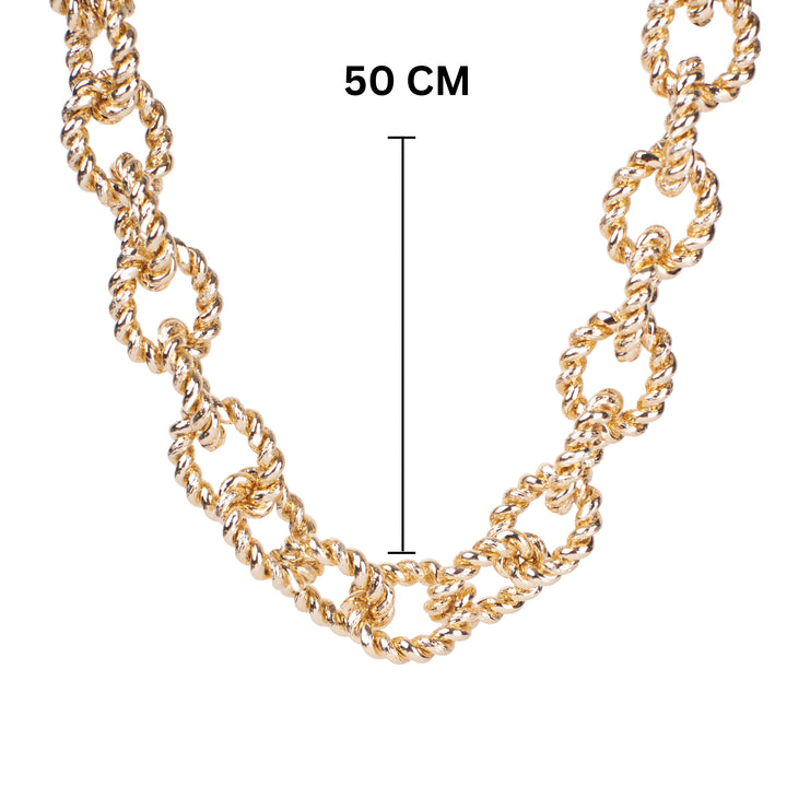 Stylish Gold Chain Links Necklace