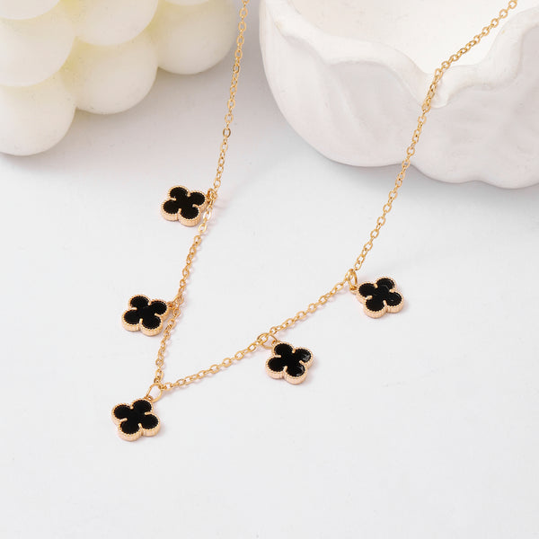 Night Clover Tassel Necklace