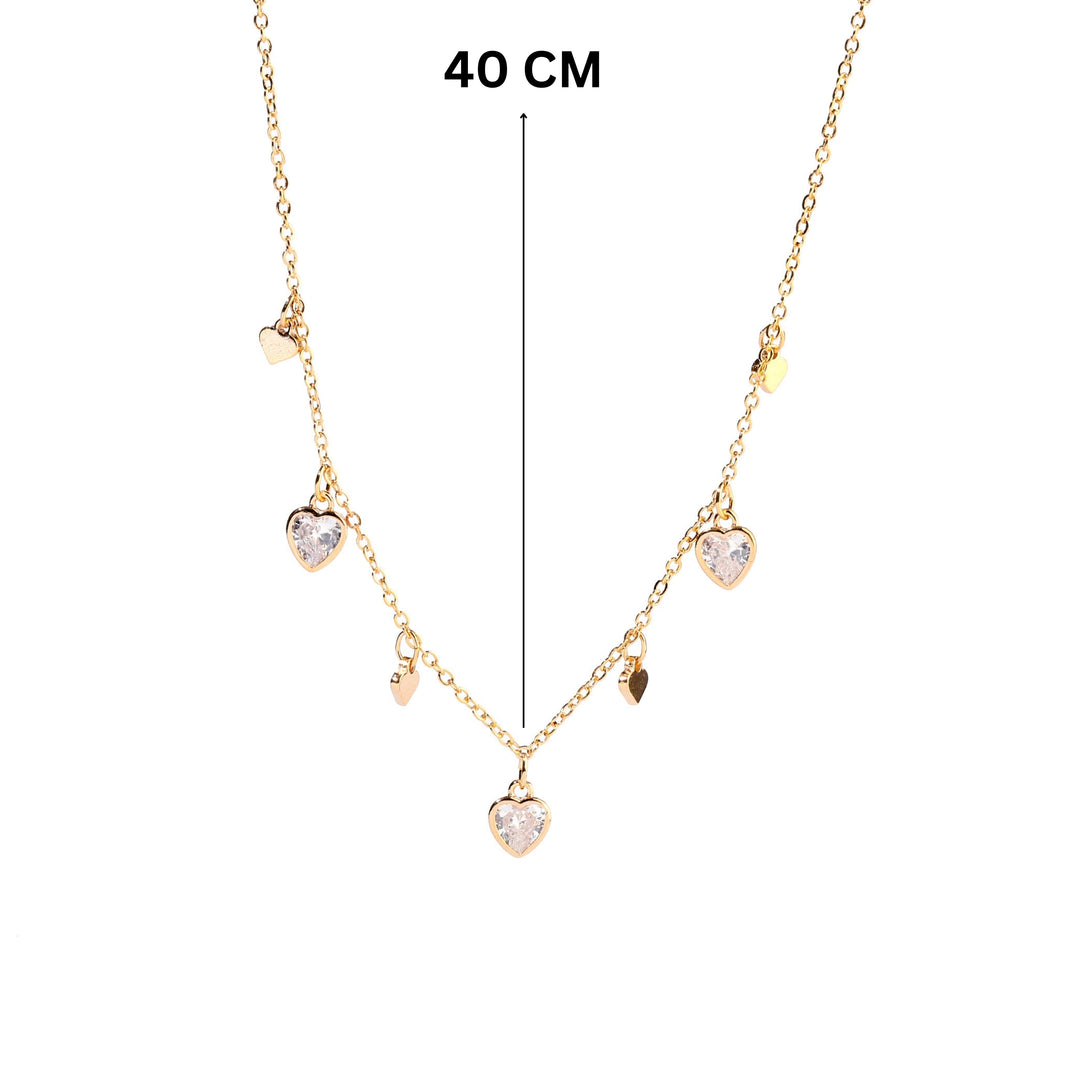 Crystal Heart Tassel Necklace - Salty Accessories