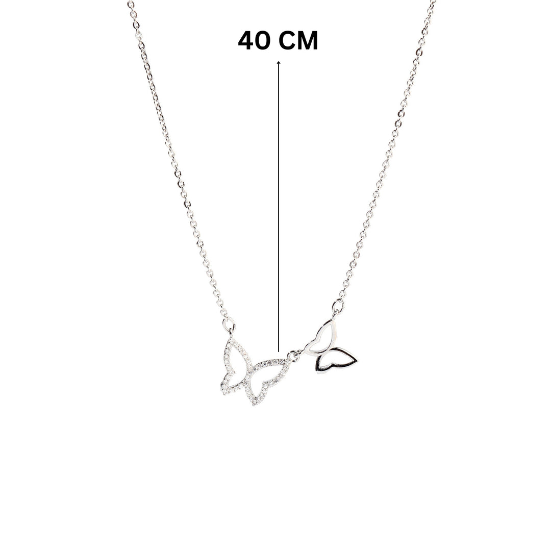 Wings of Love Silver Necklace