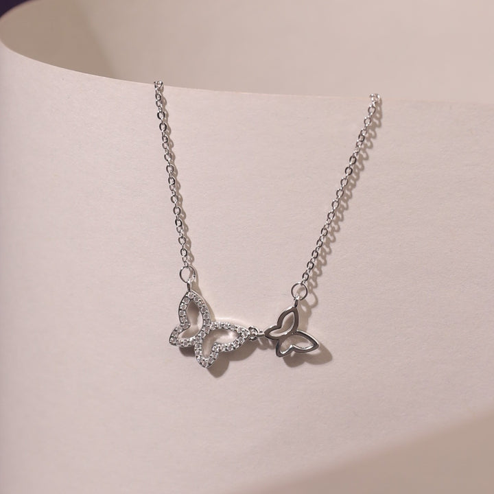 Wings of Love Silver Necklace