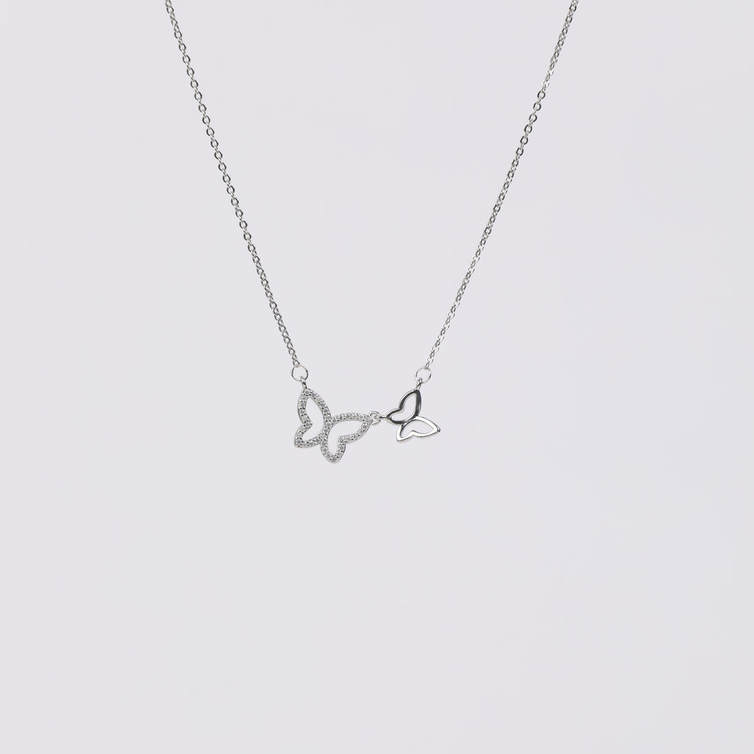 Wings of Love Silver Necklace