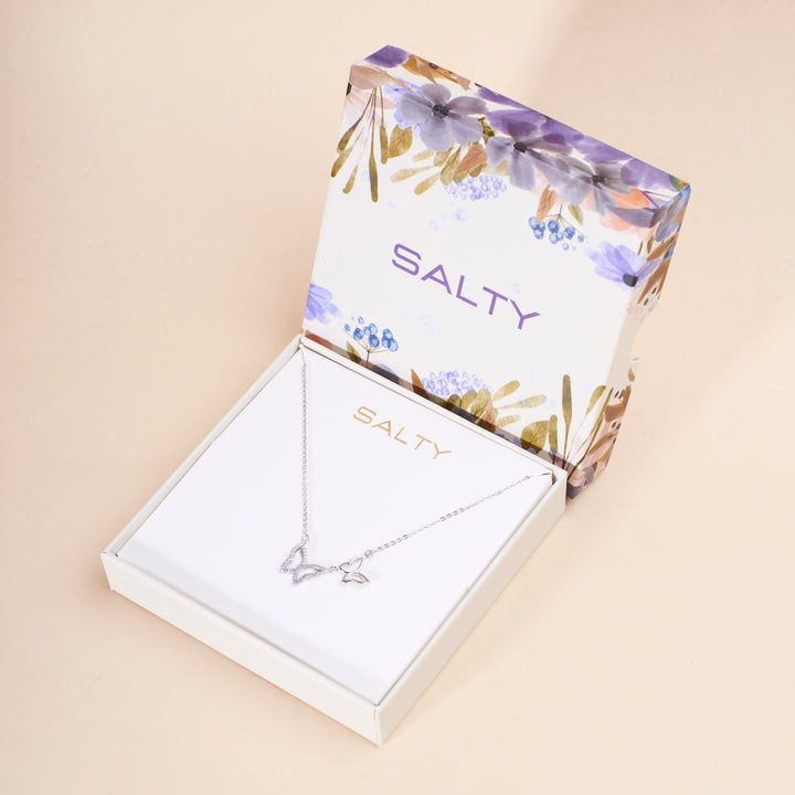 Wings of Love Silver Necklace - Salty Accessories