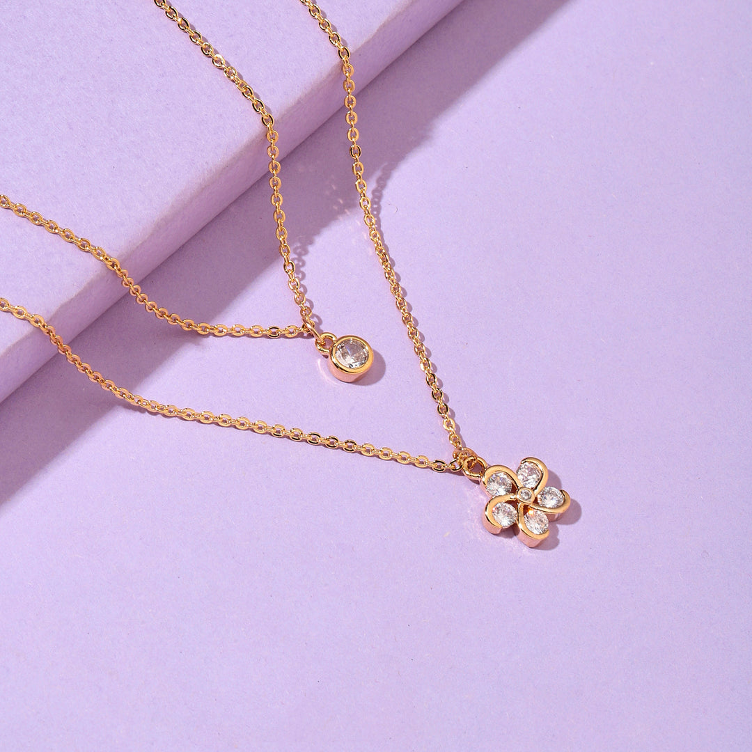 Layered Petal Dreams Necklace - Salty Accessories