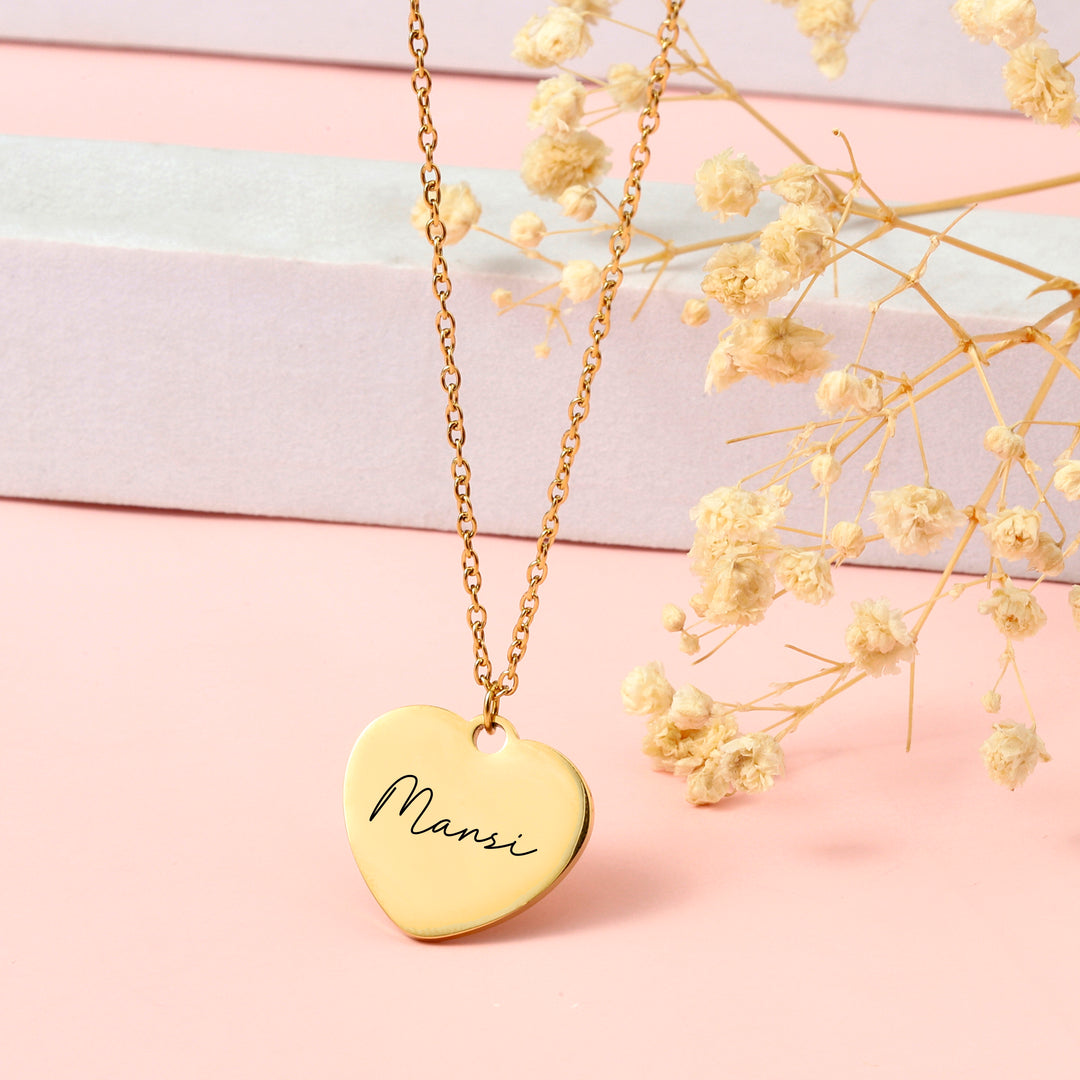 Cursive Heart Charm