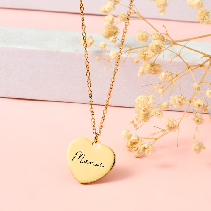 Cursive Heart Charm