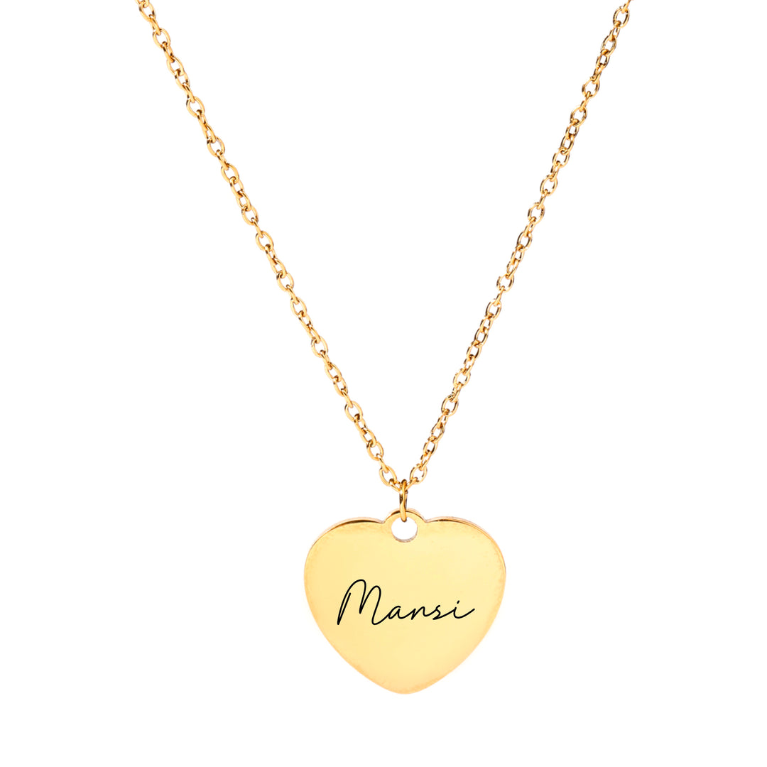 Cursive Heart Charm