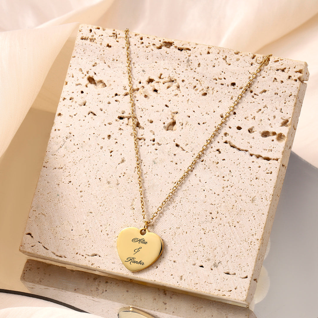 Golden Love Minimal Personalised Necklace - Salty Accessories