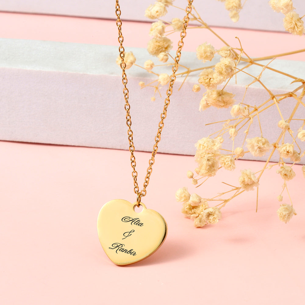 Golden Love Minimal Personalised Necklace - Salty Accessories