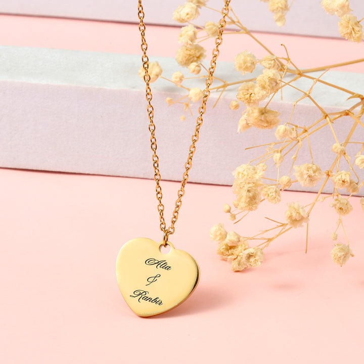 Golden Love Minimal Personalised Necklace