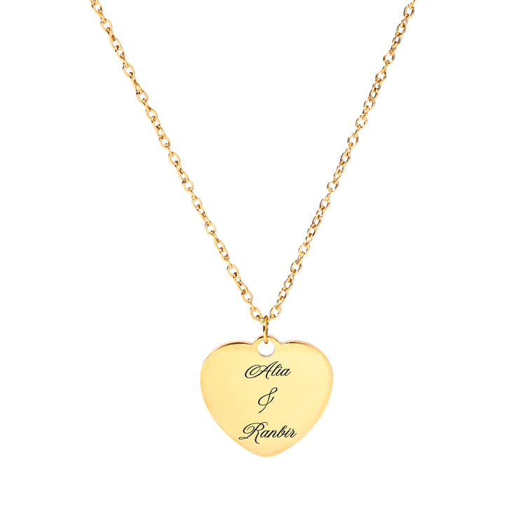 Golden Love Minimal Personalised Necklace