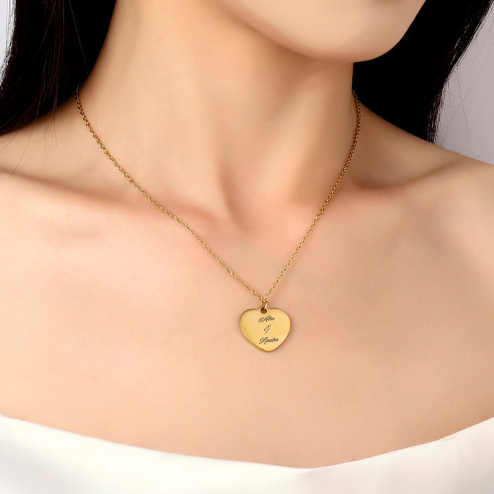 Golden Love Minimal Personalised Necklace