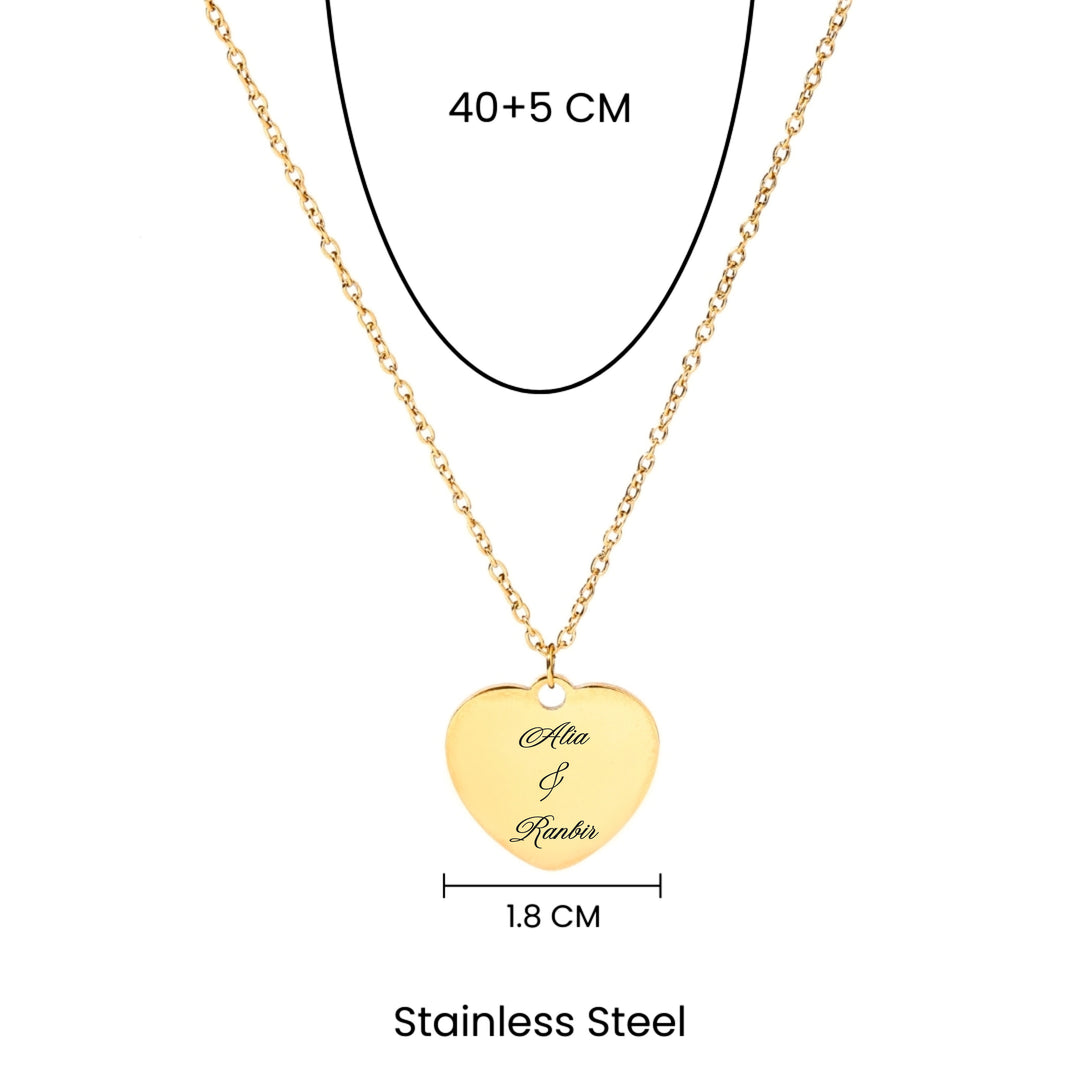 Golden Love Minimal Personalised Necklace