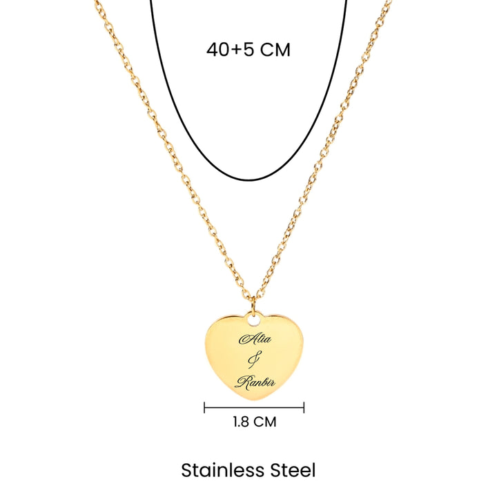 Golden Love Minimal Personalised Necklace