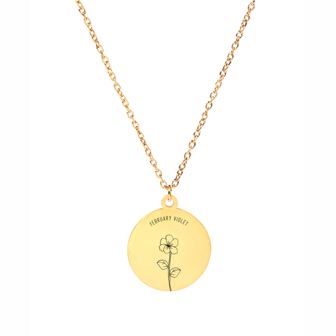 Birth Month Floral Necklace