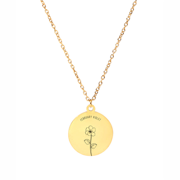 Birth Month Floral Necklace