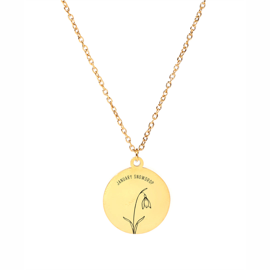 Birth Month Floral Necklace