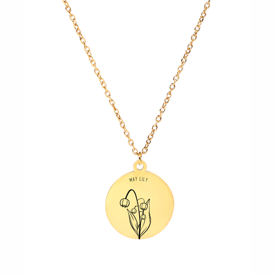 Birth Month Floral Necklace