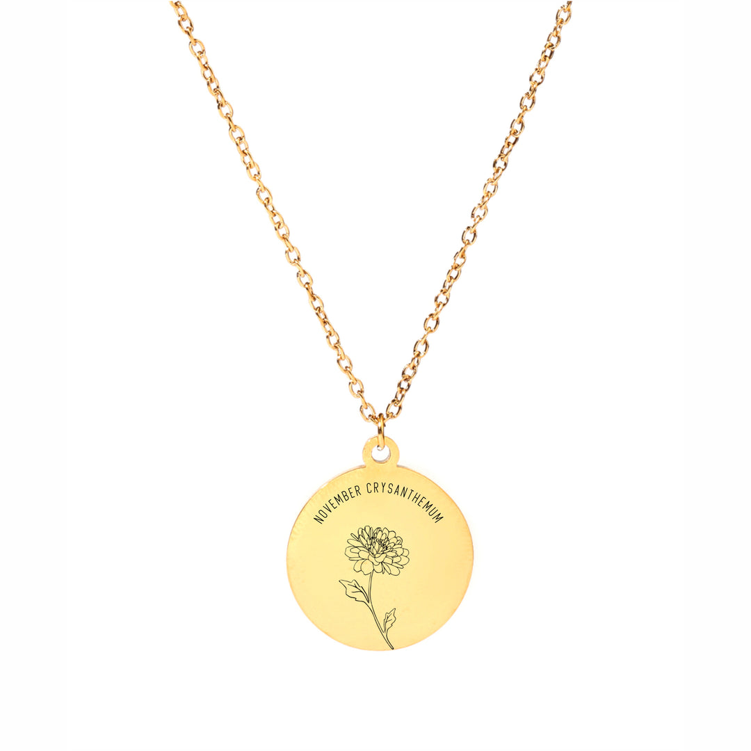 Birth Month Floral Necklace
