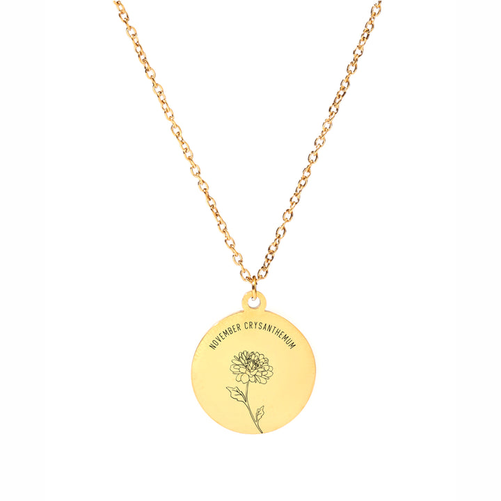 Birth Month Floral Necklace