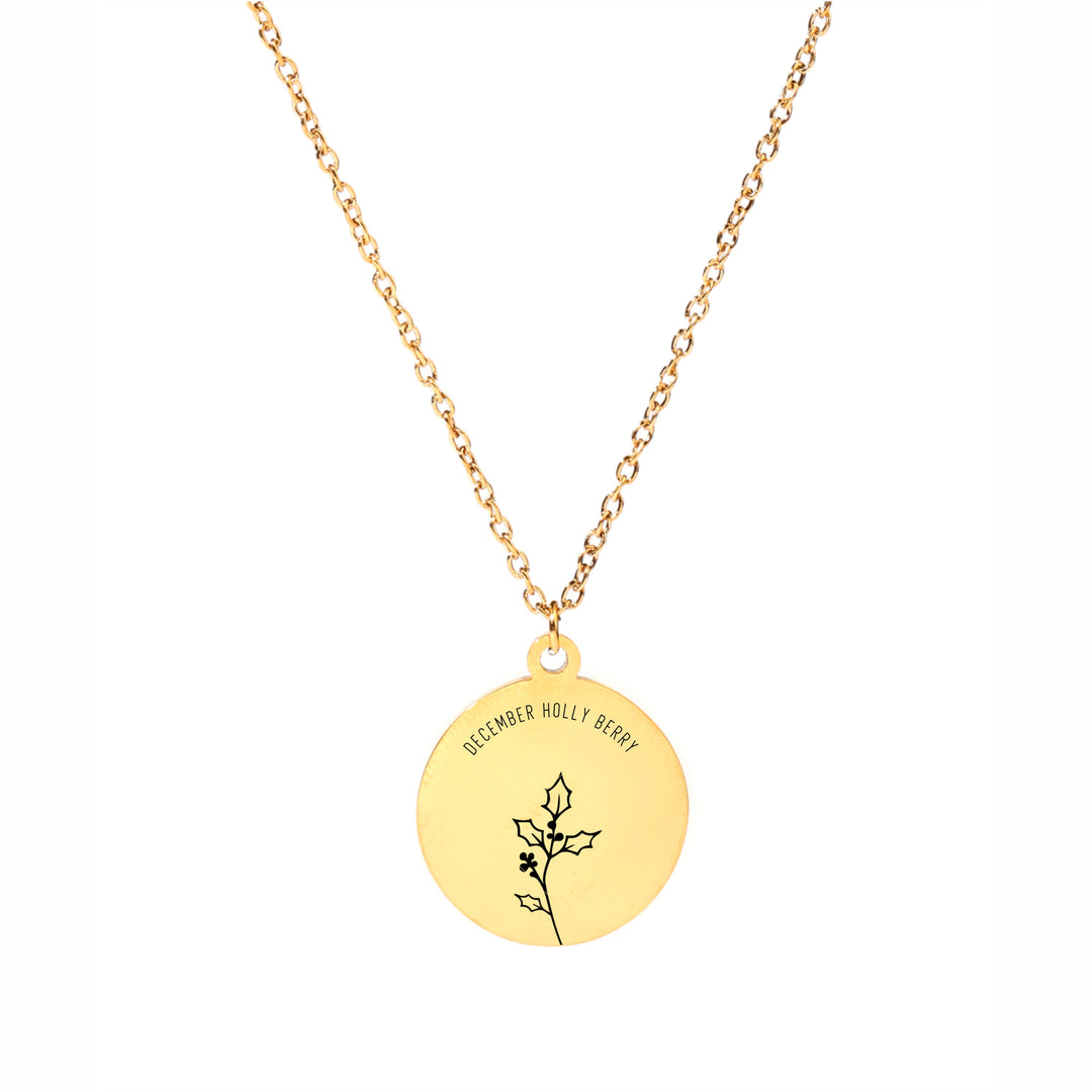 Birth Month Floral Necklace