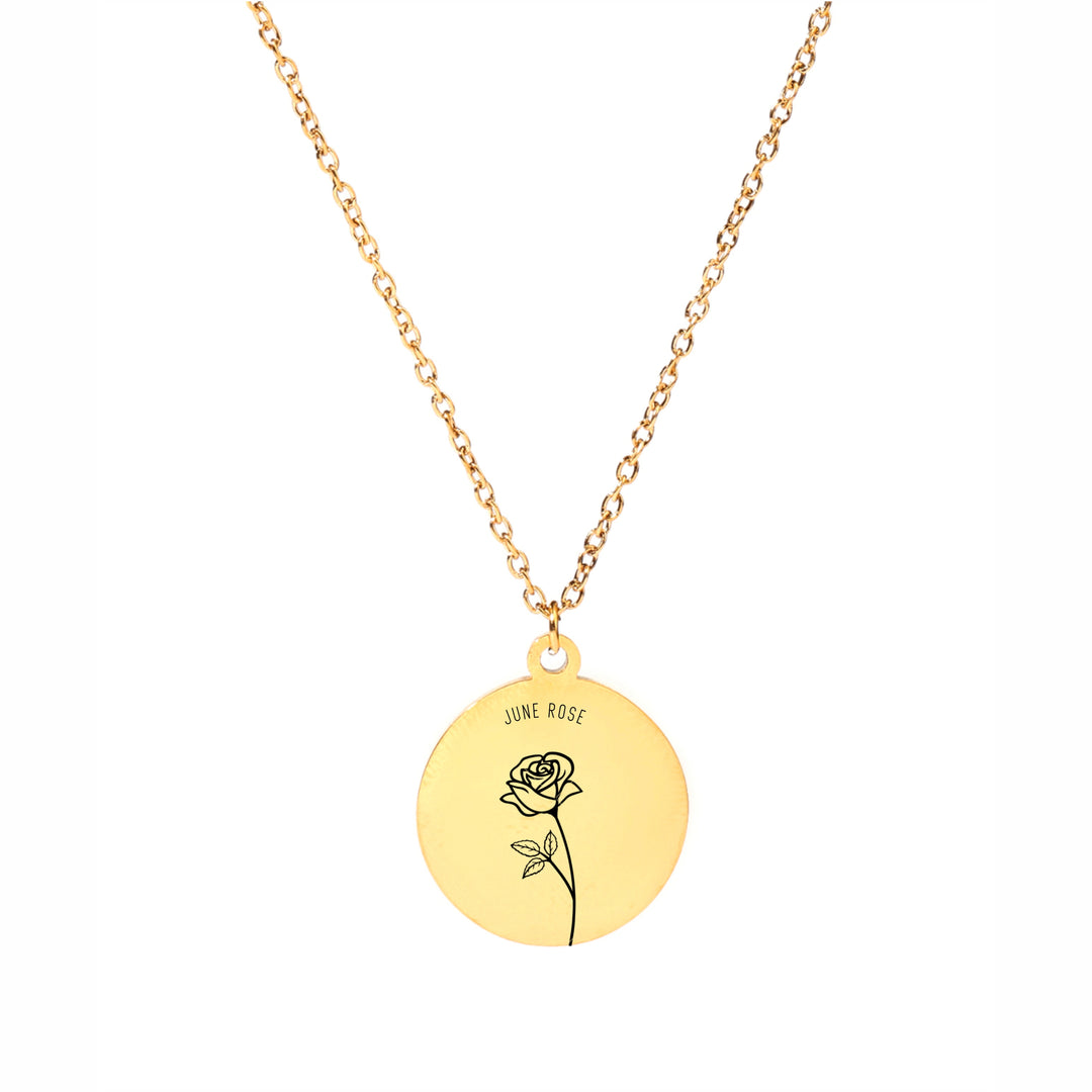 Birth Month Floral Necklace