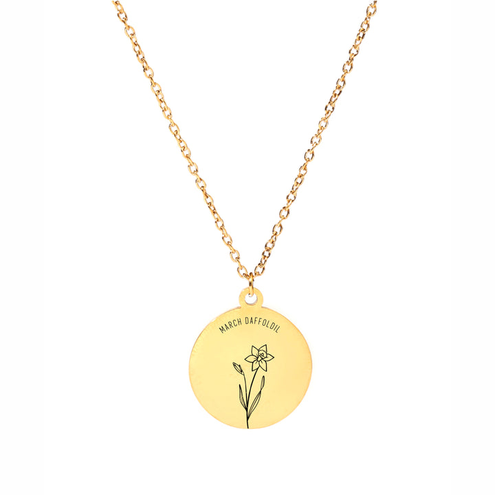 Birth Month Floral Necklace