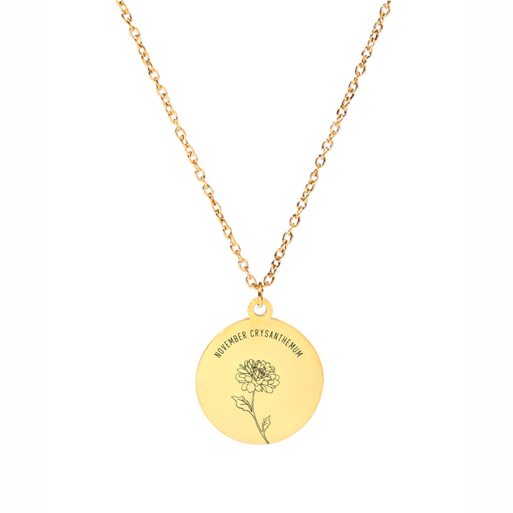 Birth Month Floral Necklace