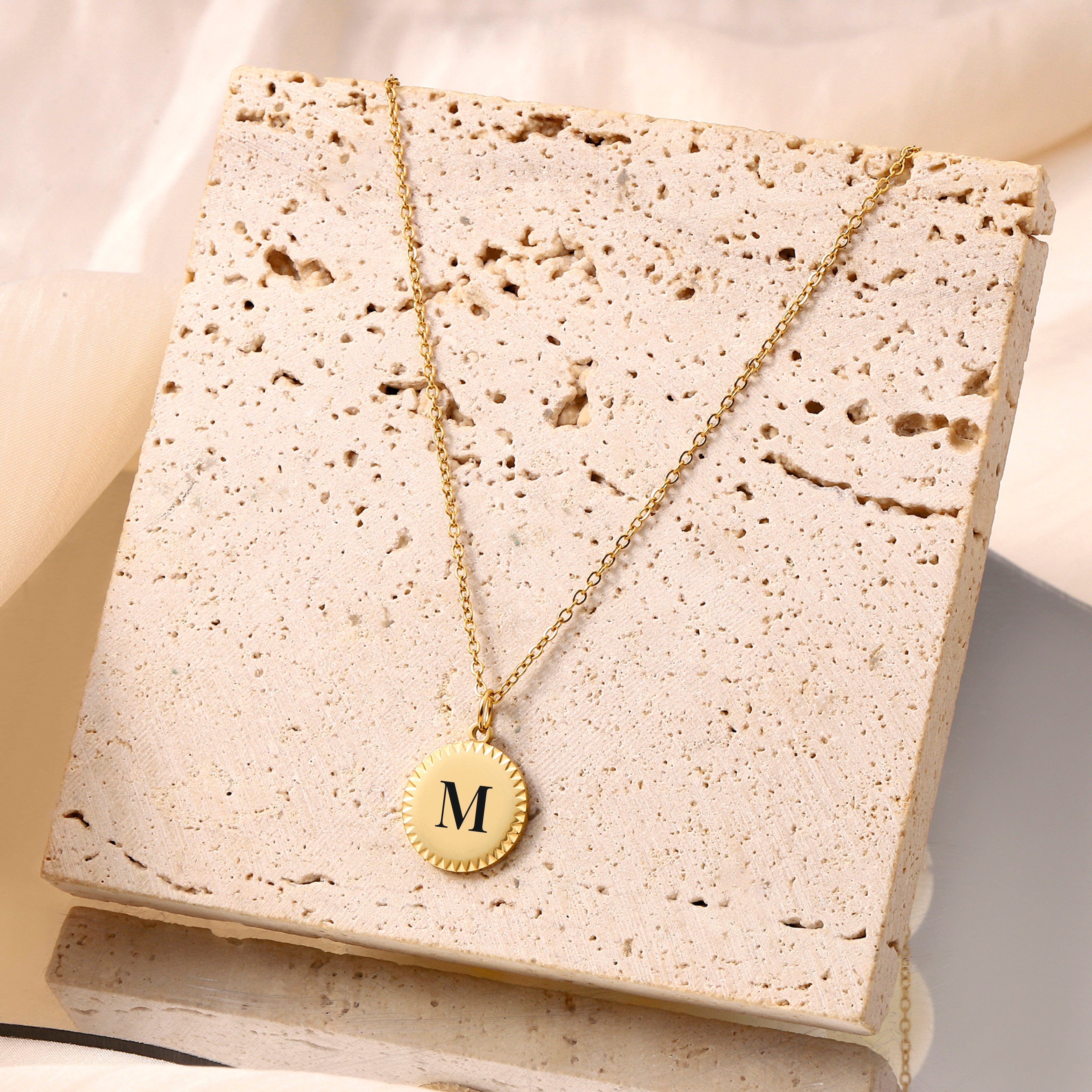 Golden Grace Initial Necklace