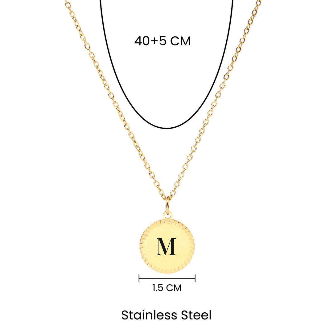 Golden Grace Initial Necklace
