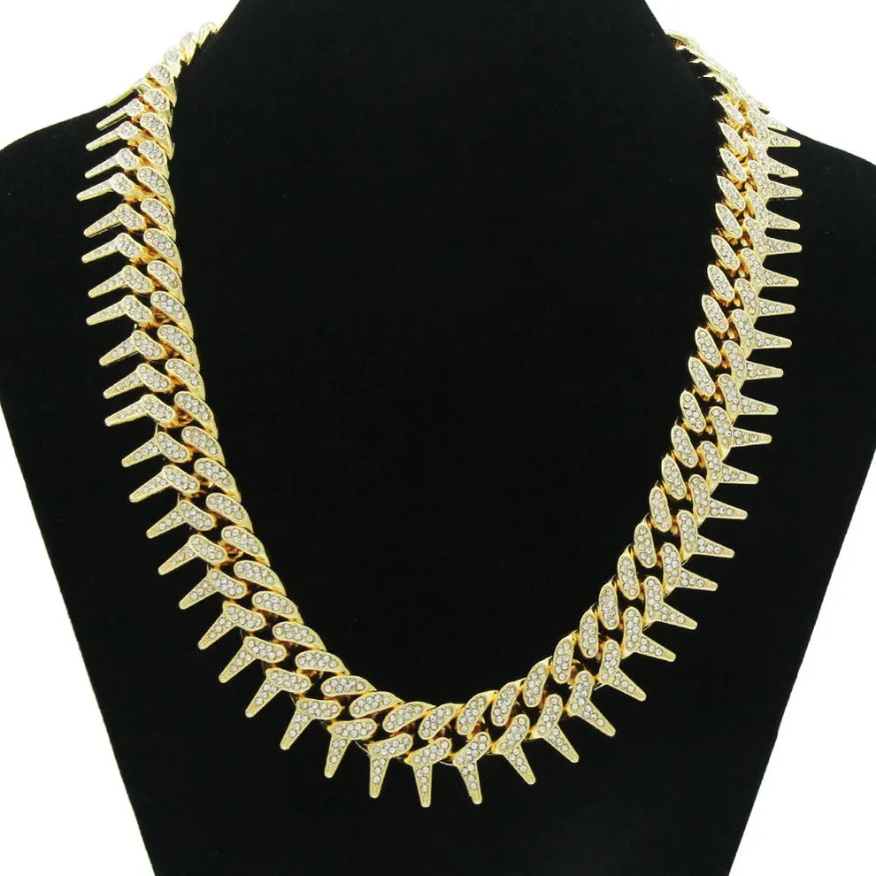 Gothic Thorns Necklace - Gold