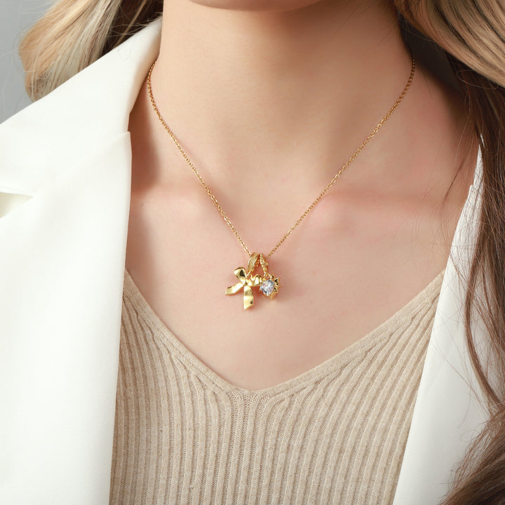 The Diamond Bow Necklace