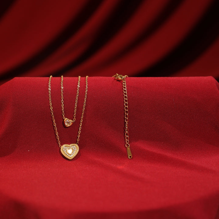 Echo of Heart Necklace With Valentine Box - Salty Accessories