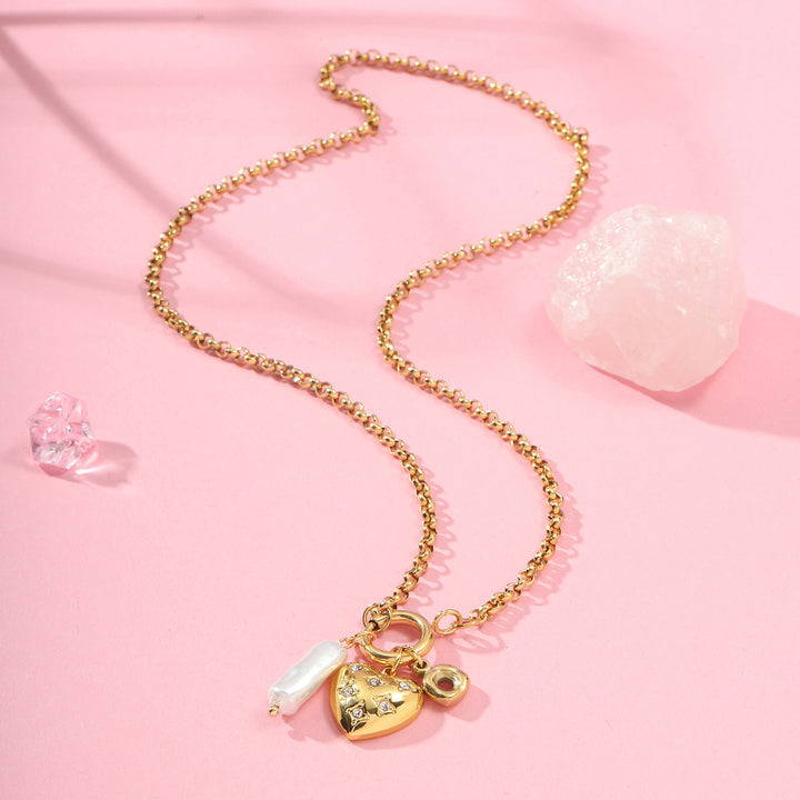 Diamond & Pearl Romance Necklace