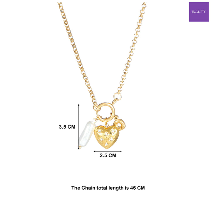 Diamond & Pearl Romance Necklace
