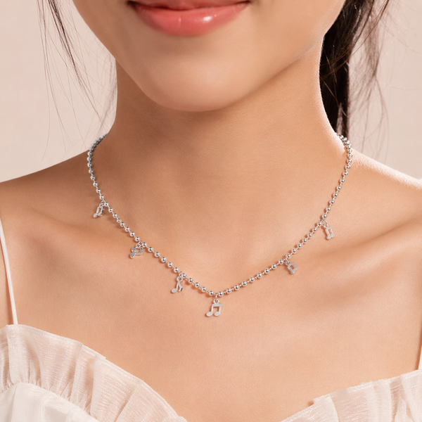 Silver Leaf Charm Necklace