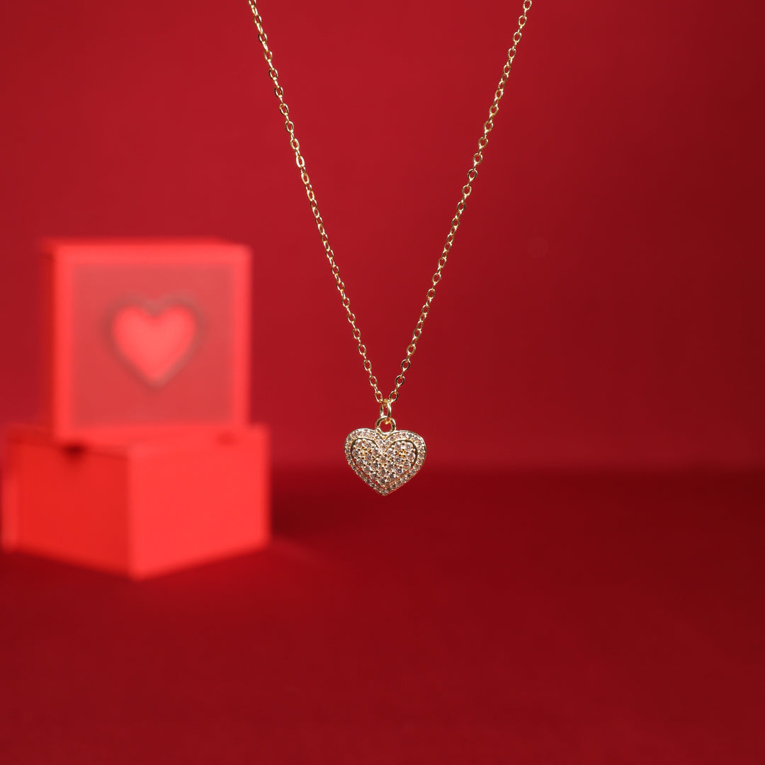 Loving Touch Heart Necklace With Valentine Box - Salty Accessories