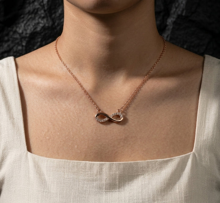 Eternal Connection Symbol White Necklace