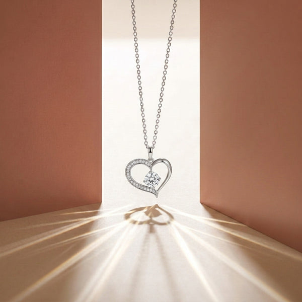 Sophisticated Stone Heart Necklace